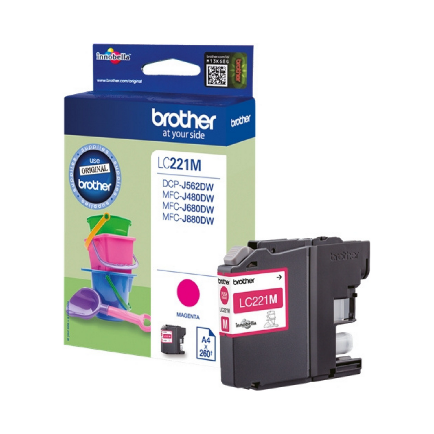 Brother LC 221 Magenta - Cartouche d'encre original