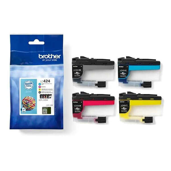 Brother LC 424 Pack noir + couleurs - Cartouche d'encre original