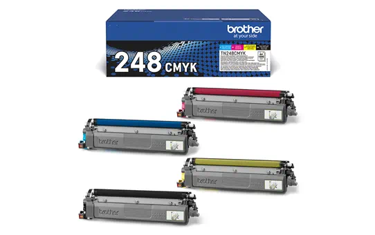 Brother TN 248 Pack Noir + Couleur (4) - Toner laser original