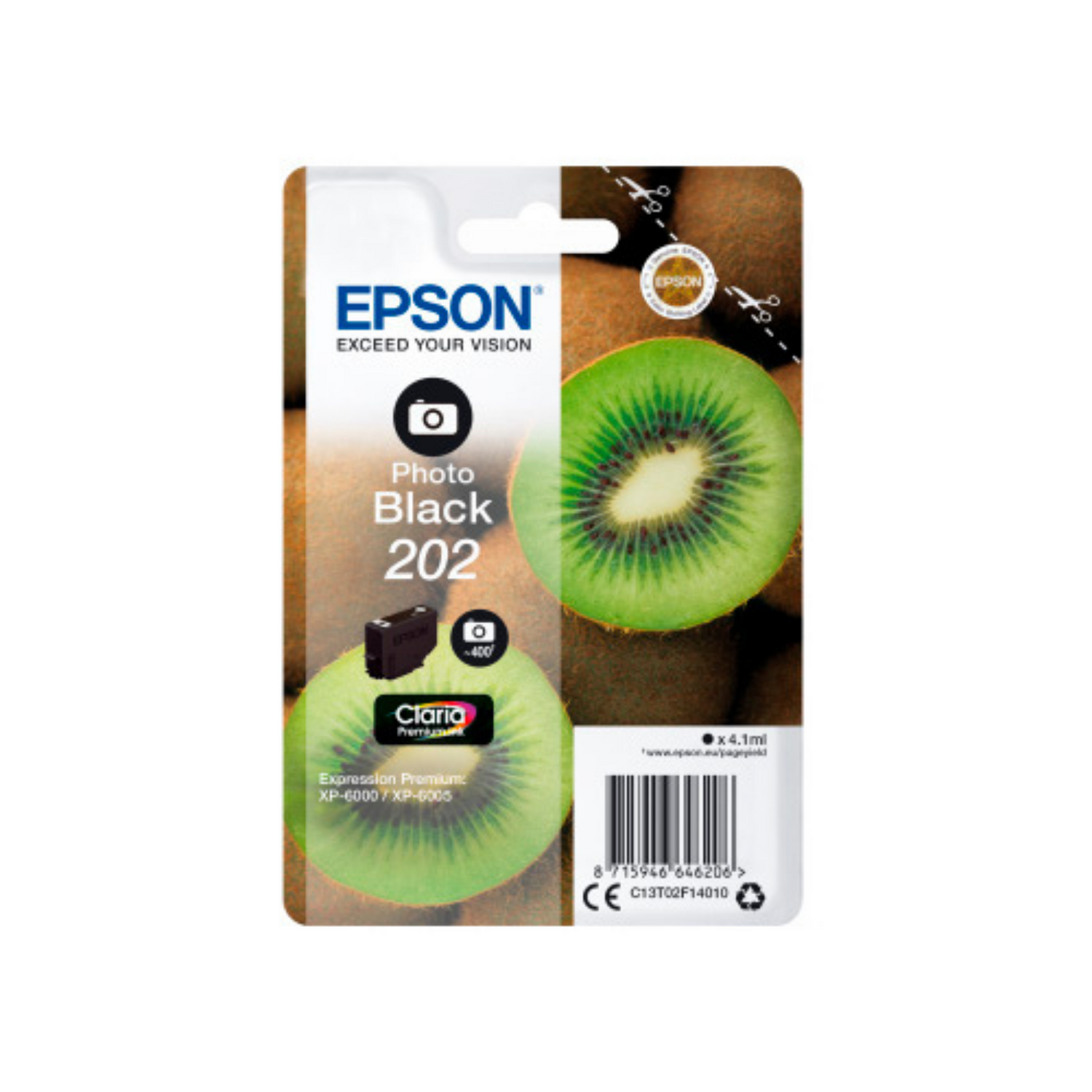 Epson 202 Photo Noir - Cartouche d'encre d'origine