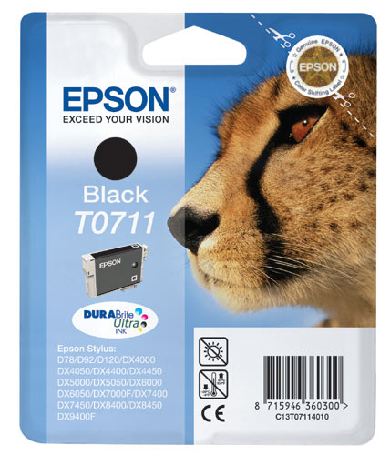 Epson T0711 Noir - Cartouche d'encre d'origine