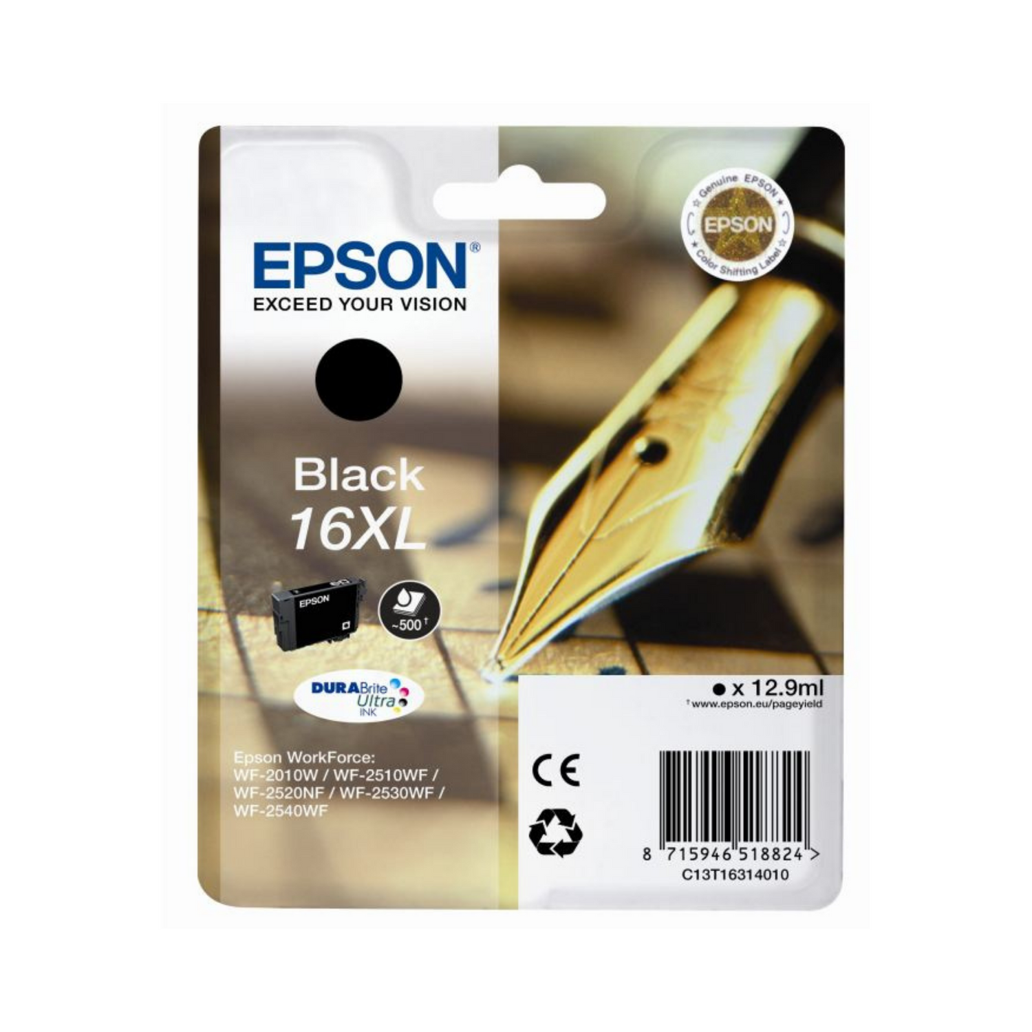 Epson 16 XL Noir (T1631) - Cartouche d'encre d'origine