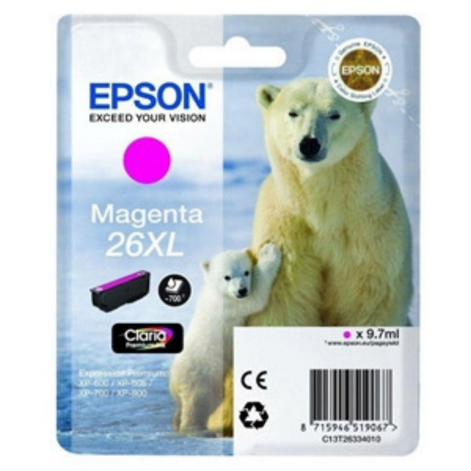 Epson 26 XL Magenta (T2633) - Cartouche d'encre d'origine