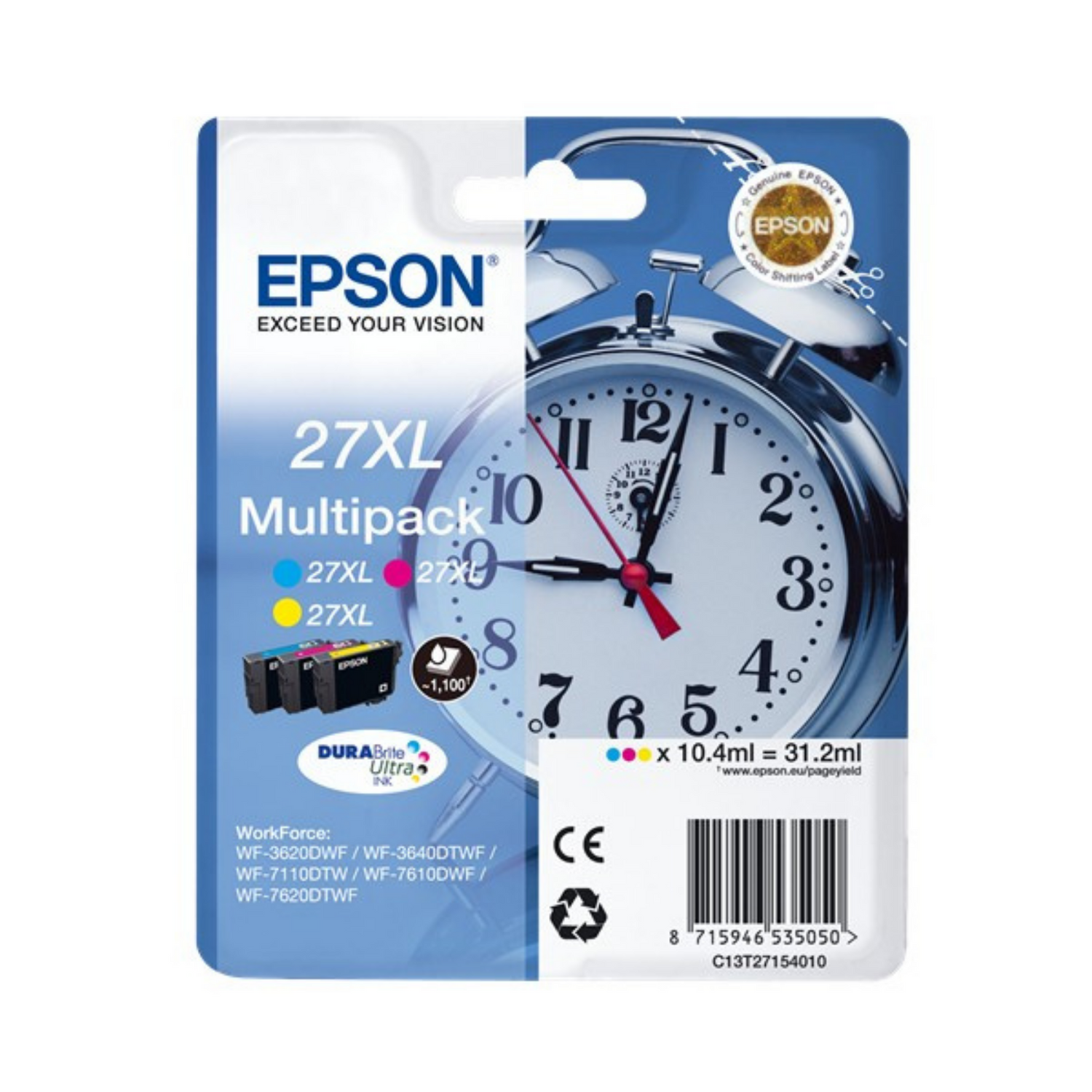 Epson 27 XL Pack Couleur (T2715) - Cartouche d'encre d'origine