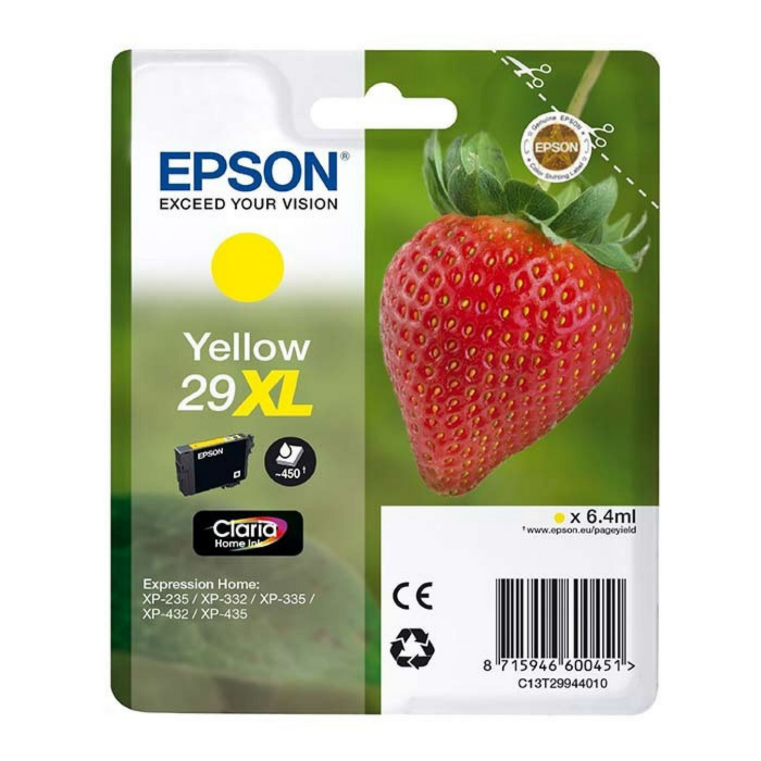 Epson 29 XL Jaune (T2994) - Cartouche d'encre d'origine