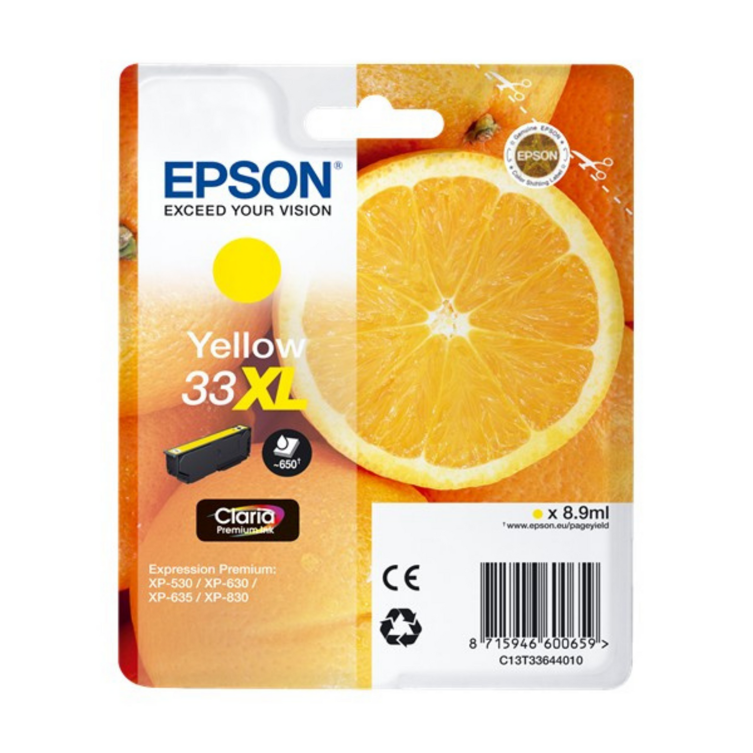 Epson 33 XL Jaune (T3364) - Cartouche d'encre d'origine