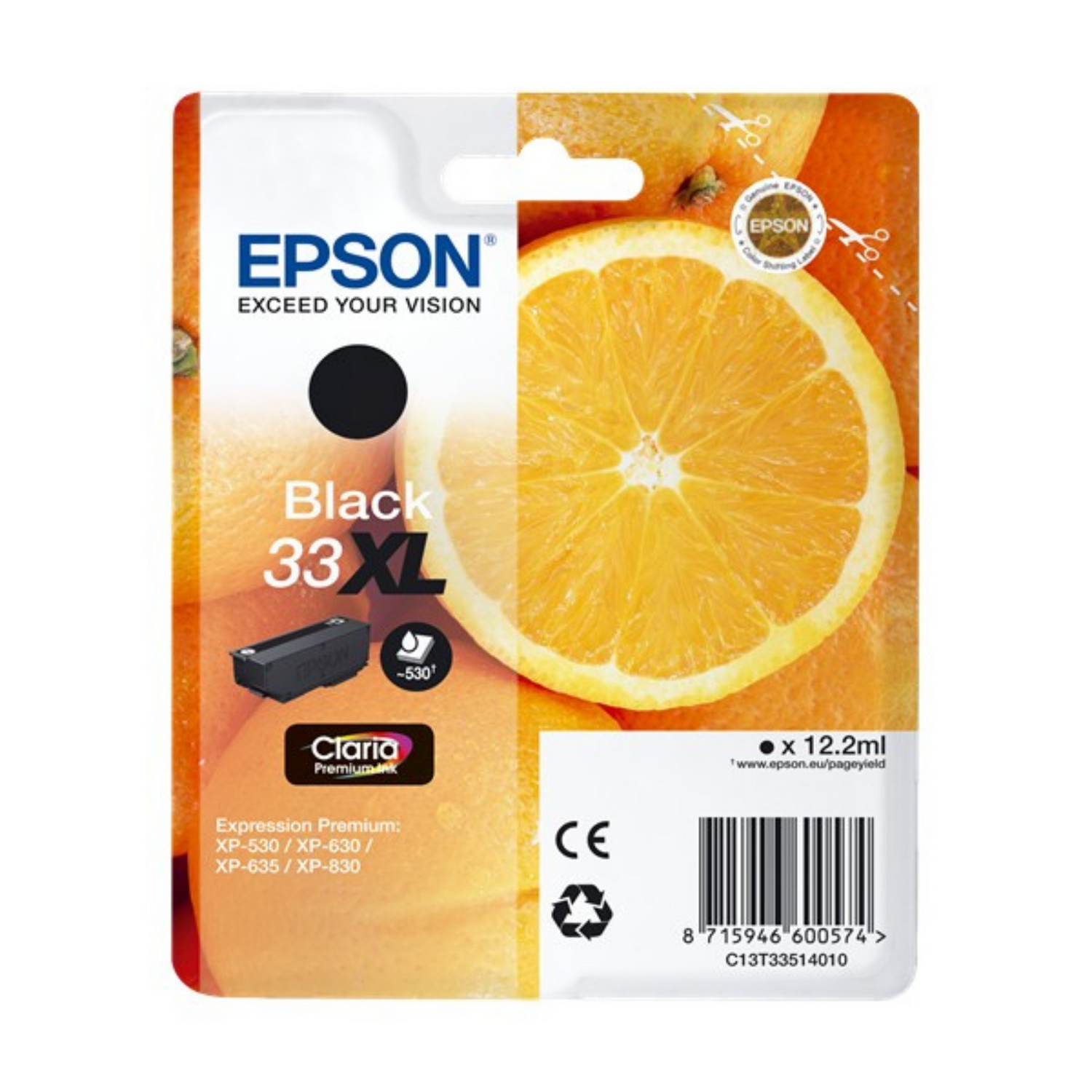 Epson 33 XL Noir (T3351) - Cartouche d'encre d'origine