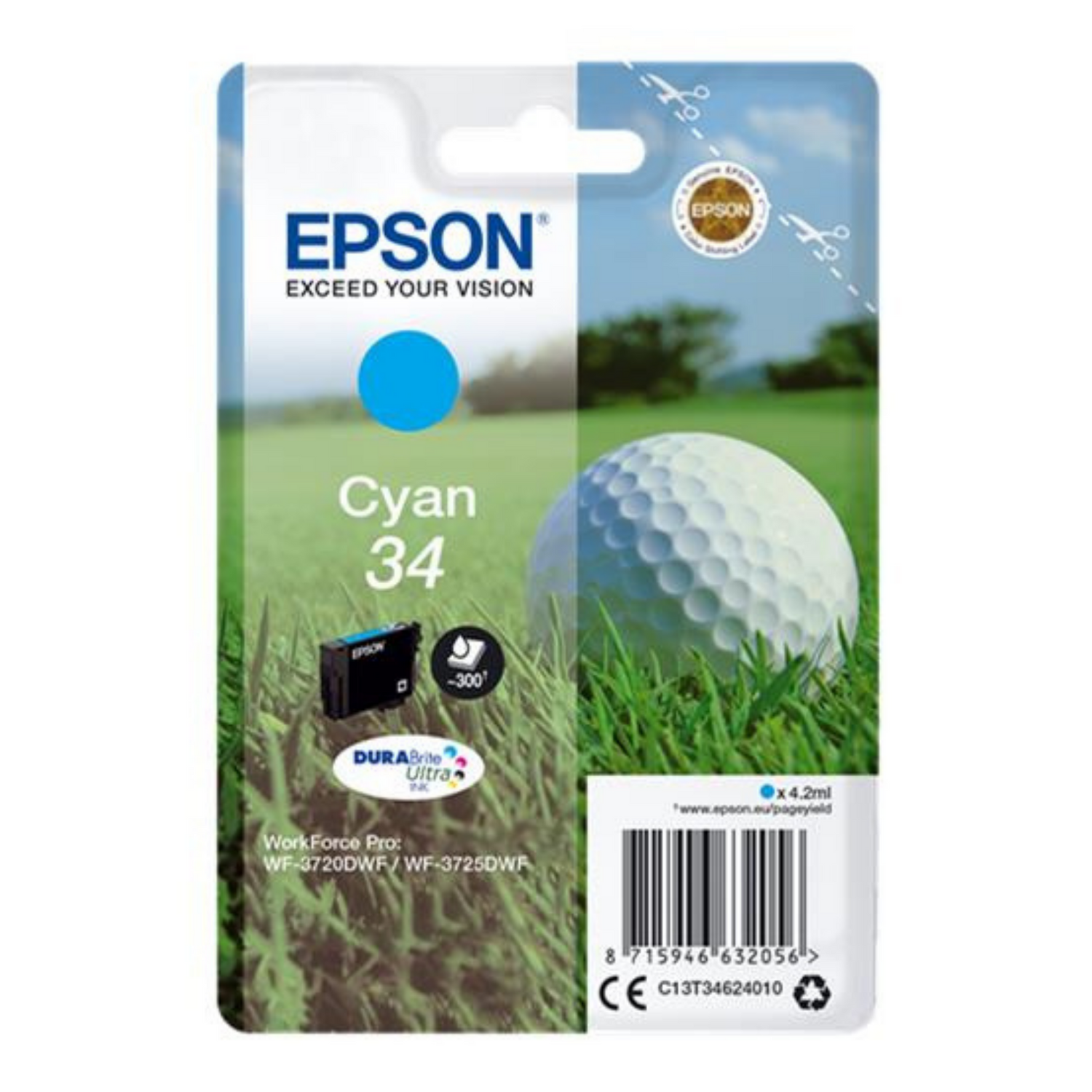 Epson 34 Cyan (T3462) - Cartouche d'encre d'origine