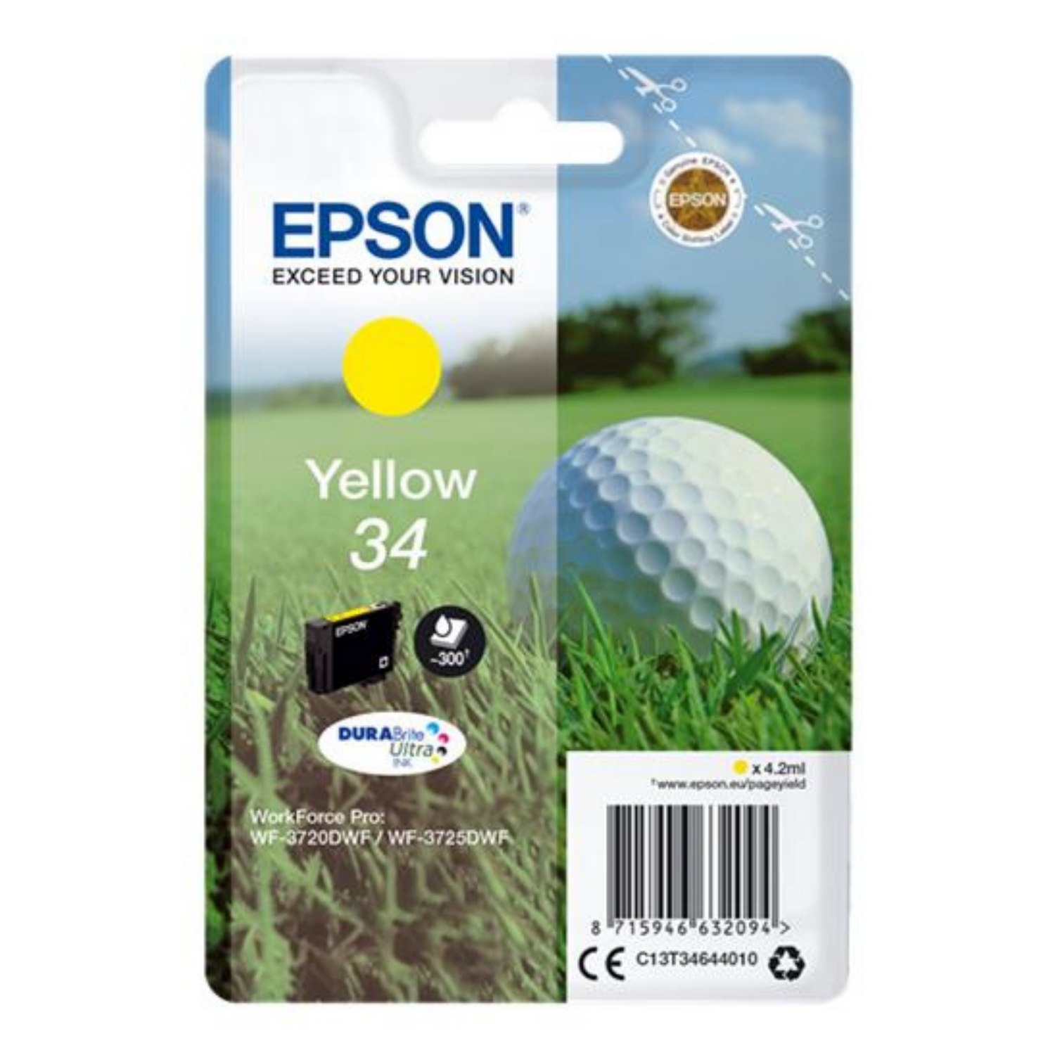 Epson 34 Jaune (T3464) - Cartouche d'encre d'origine