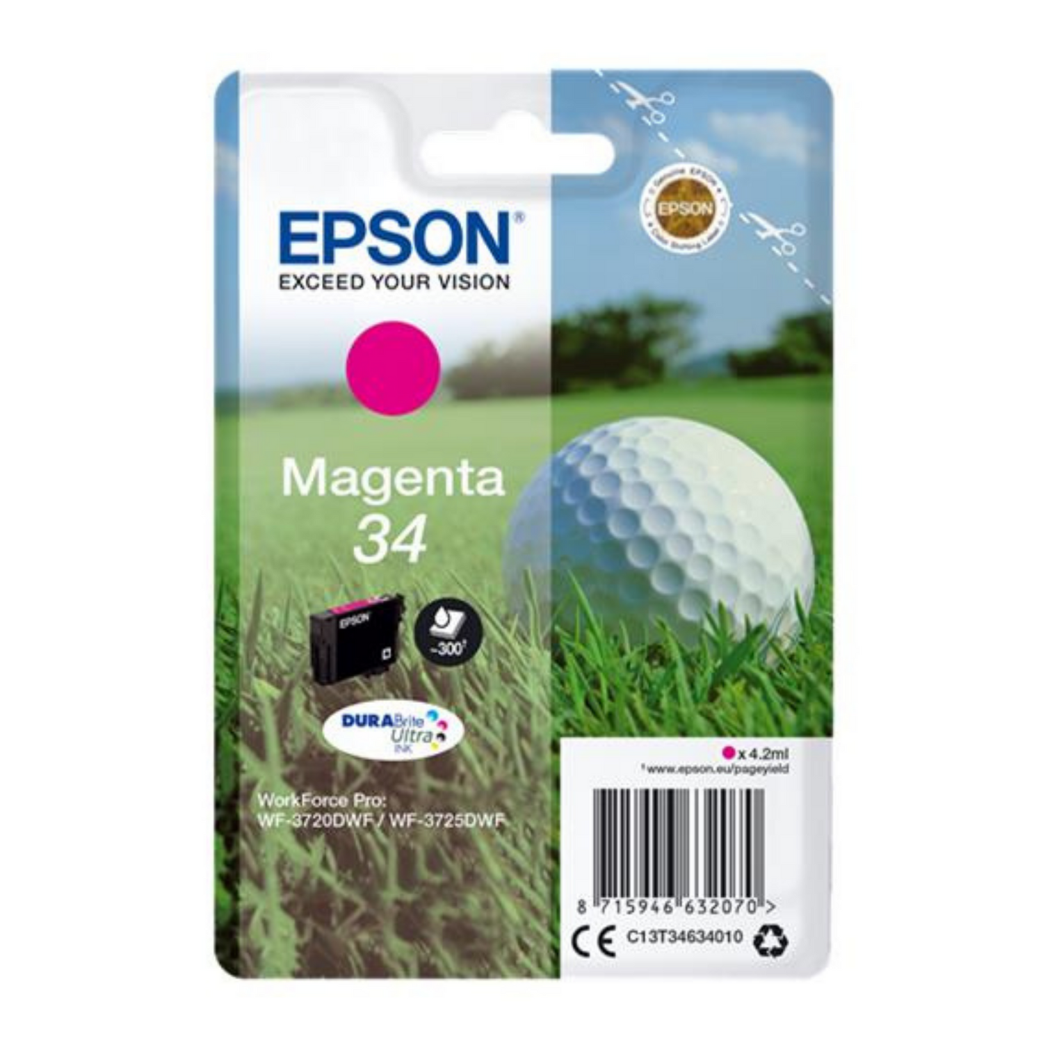 Epson 34 Magenta (T3463) - Cartouche d'encre d'origine