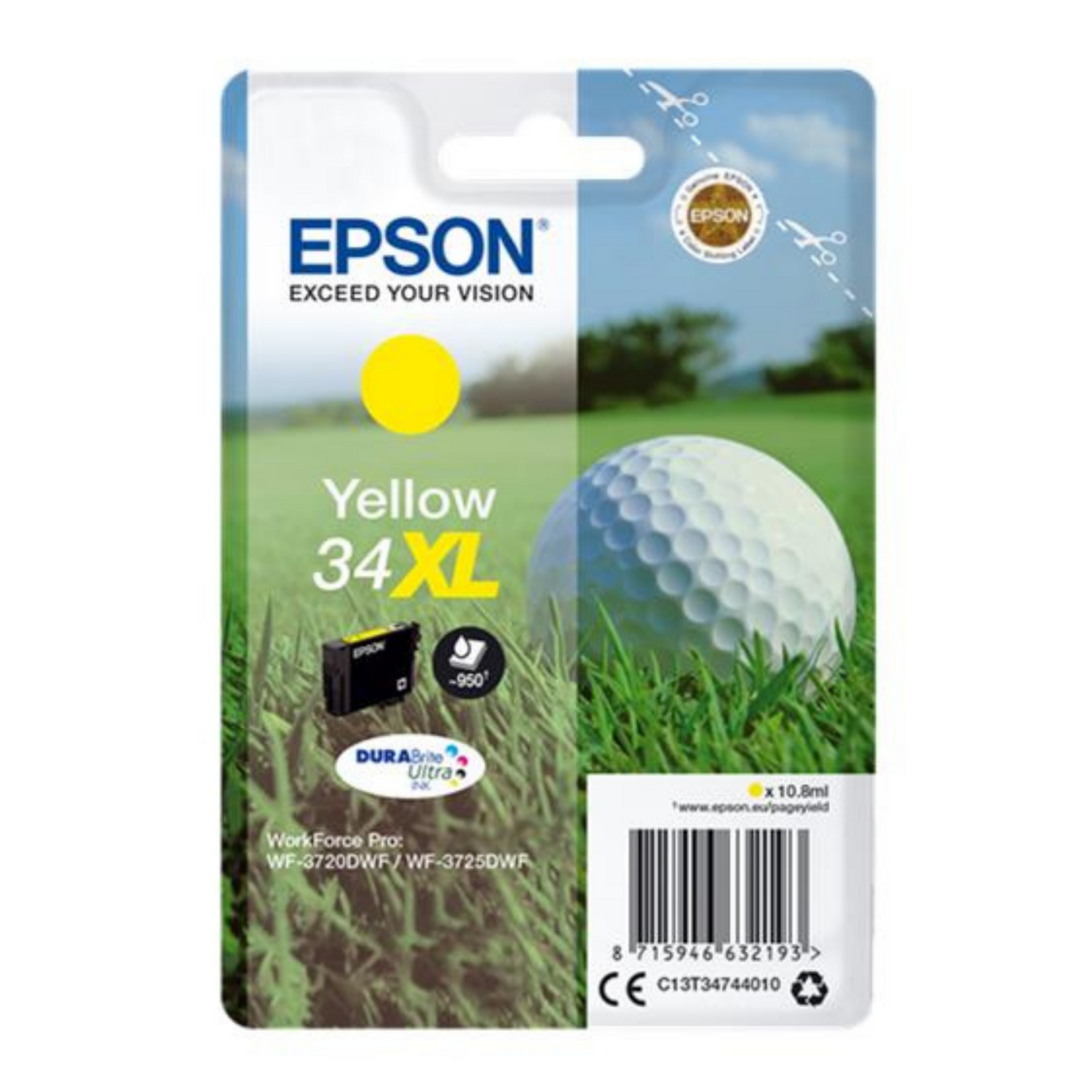 Epson 34 XL Jaune (T3474) - Cartouche d'encre d'origine
