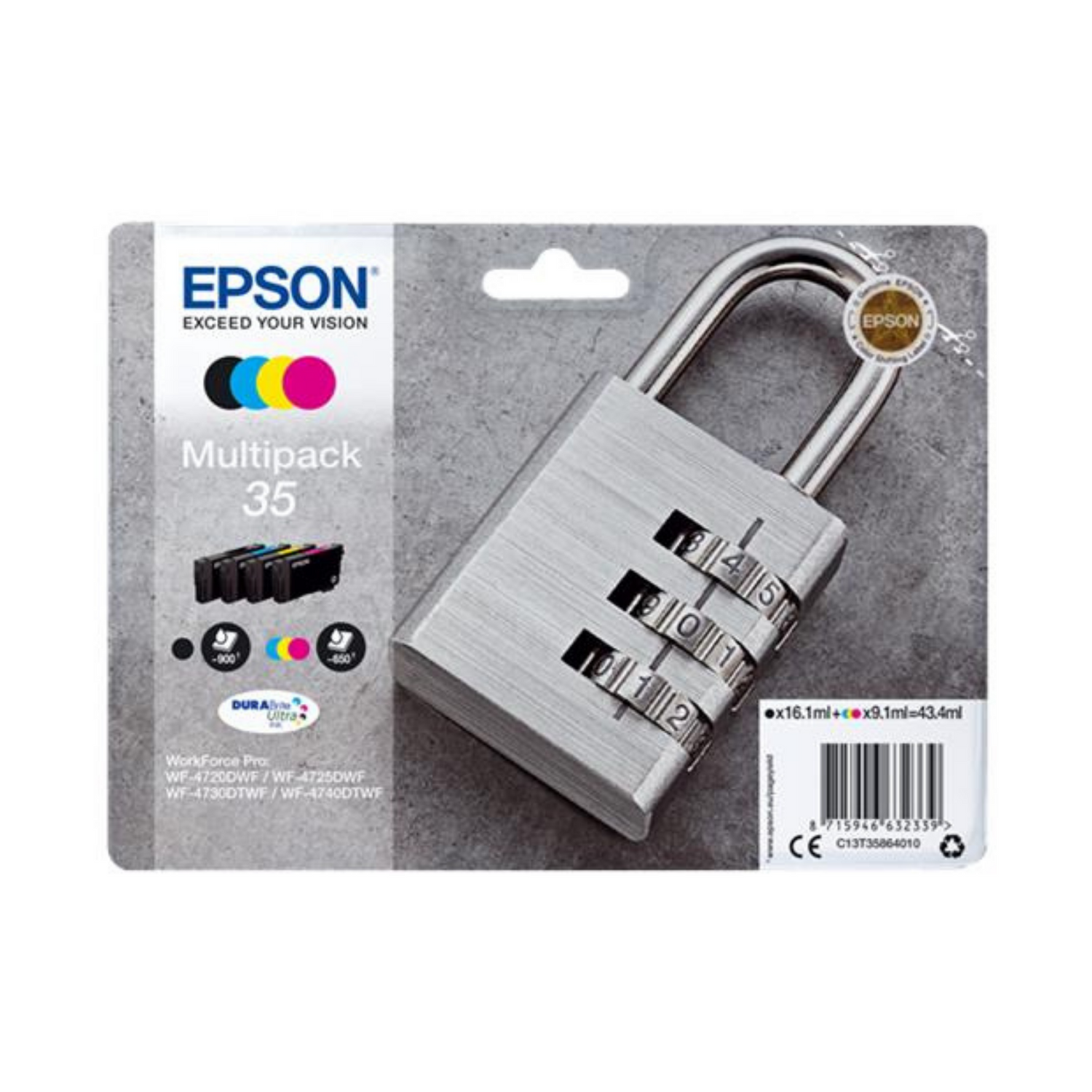 Epson 35 Noir + Couleur (T3586) - Cartouche d'encre d'origine