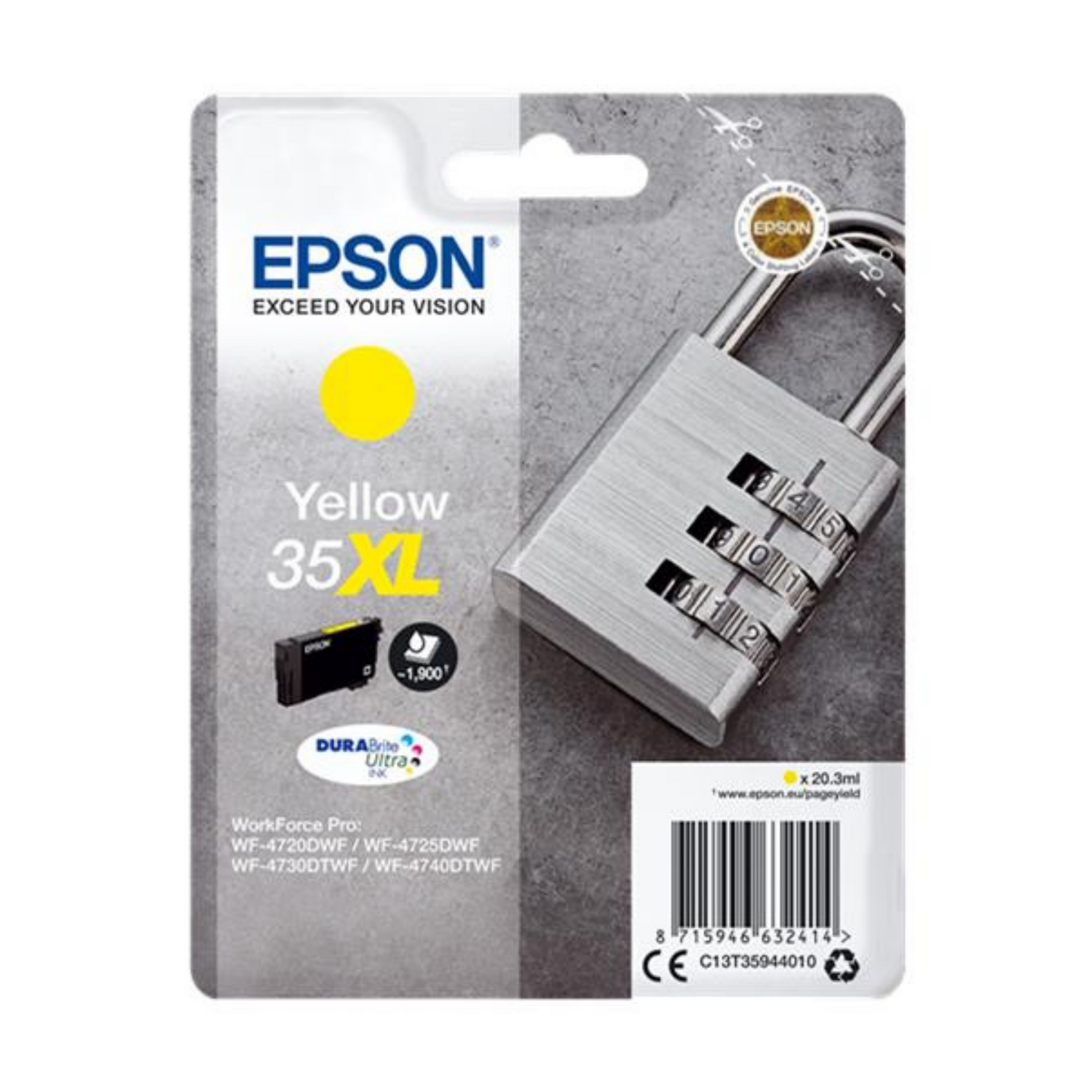 Epson 35 XL Jaune (T3594) - Cartouche d'encre d'origine