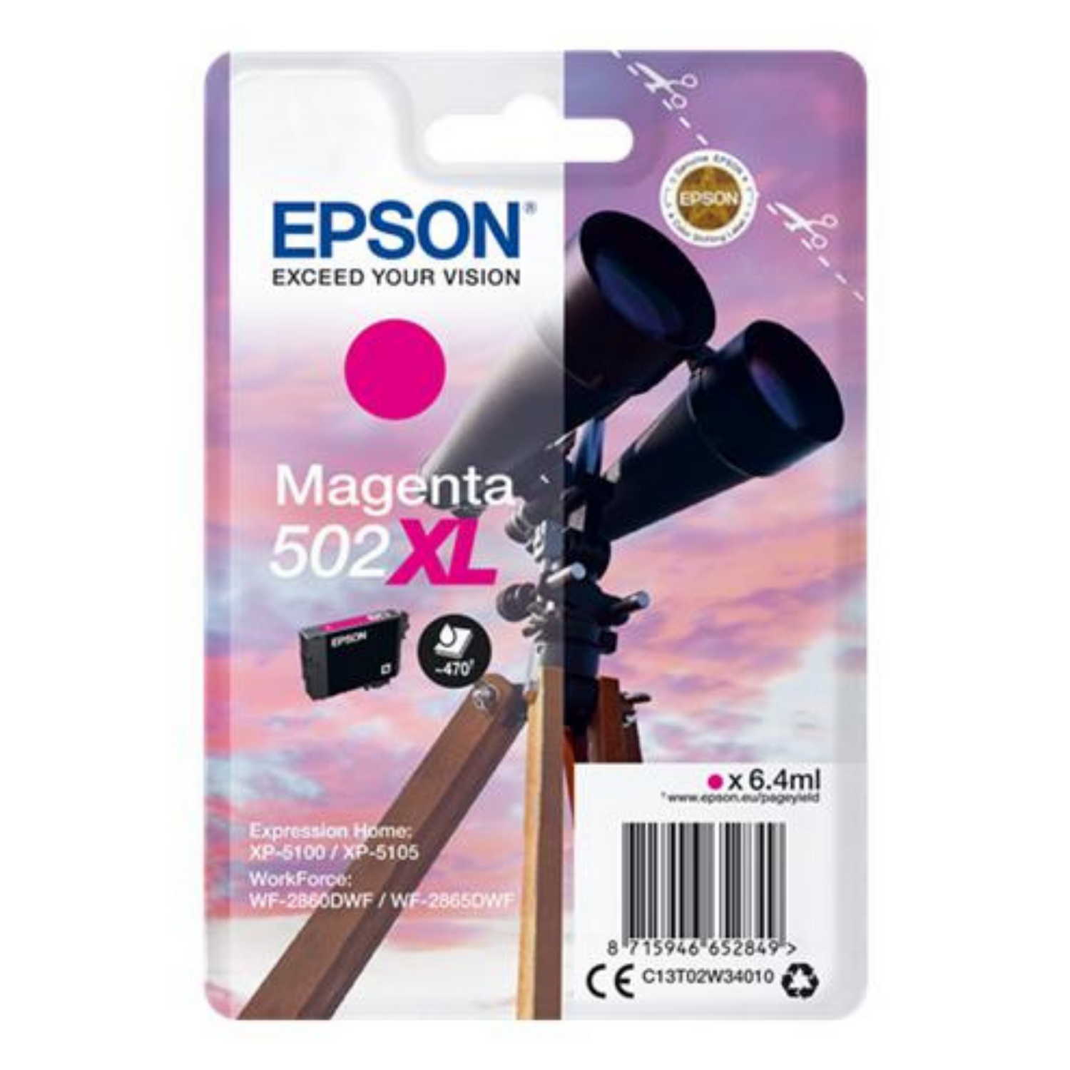 Epson 502 XL Magenta - Cartouche d'encre d'origine