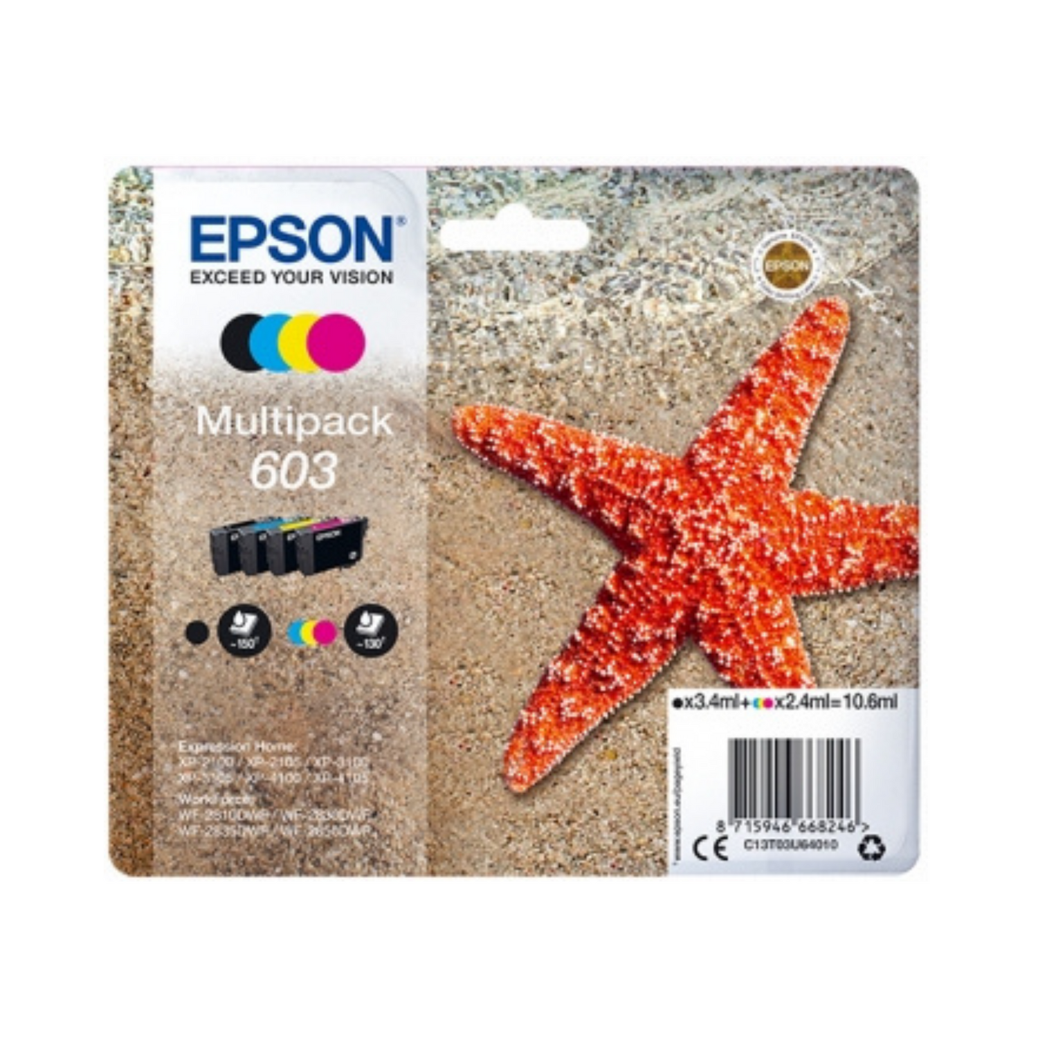 Epson 603 Noir + Couleur - Cartouche d'encre d'origine