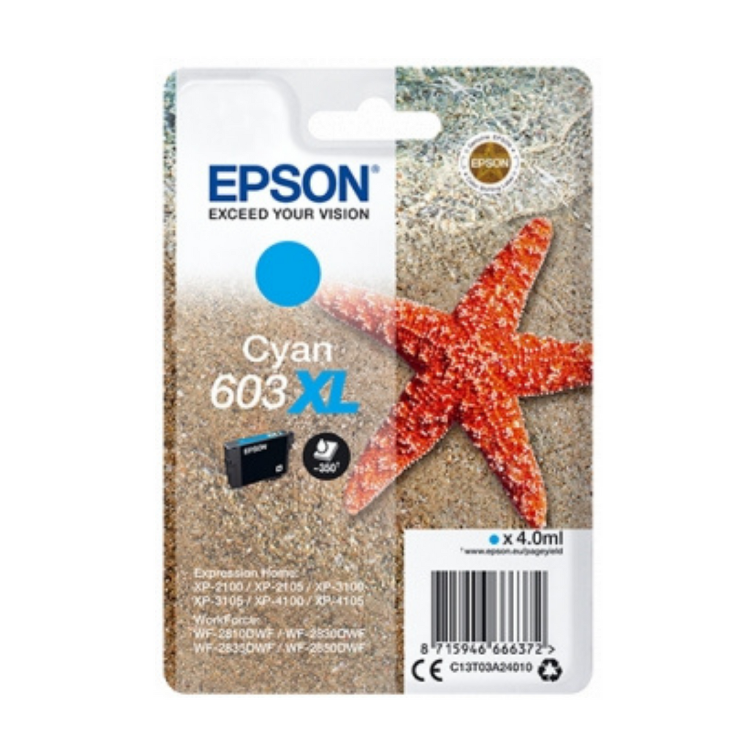 Epson 603 XL Cyan - Cartouche d'encre d'origine
