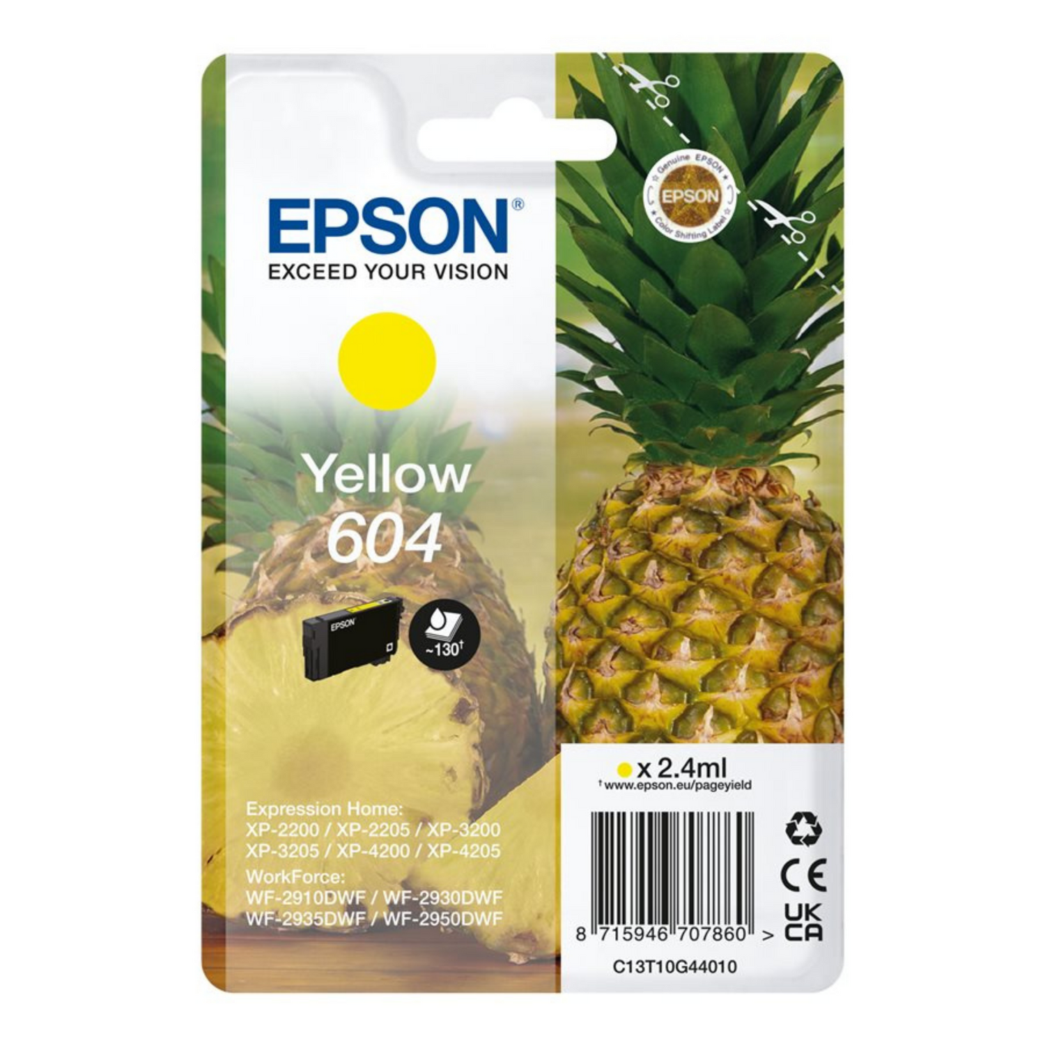 Epson 604 Jaune - Cartouche d'encre d'origine