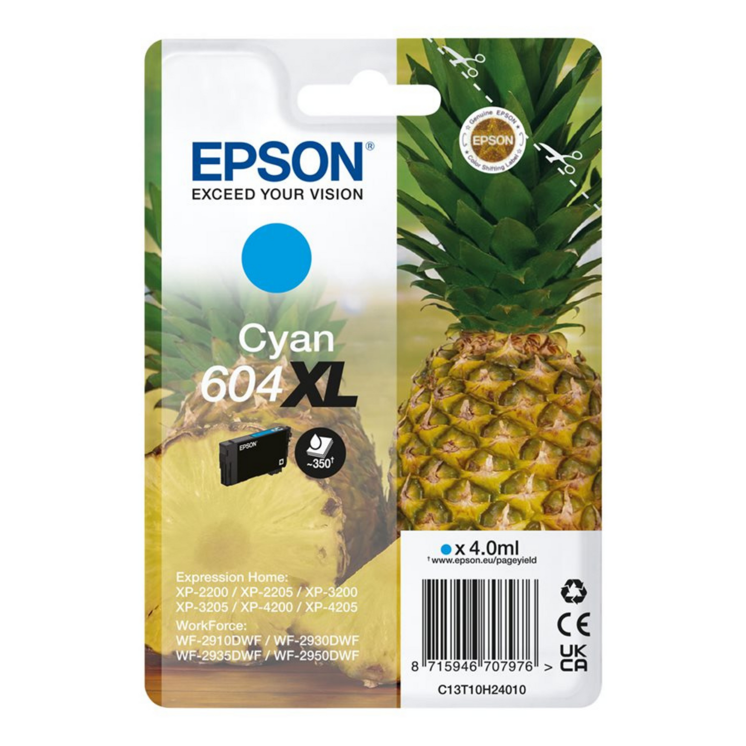 Epson 604 XL Cyan - Cartouche d'encre d'origine