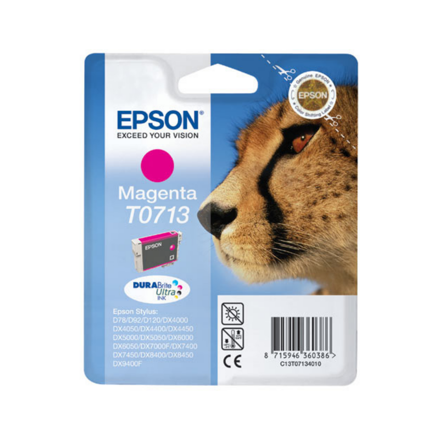 Epson T0713 Magenta - Cartouche d'encre d'origine