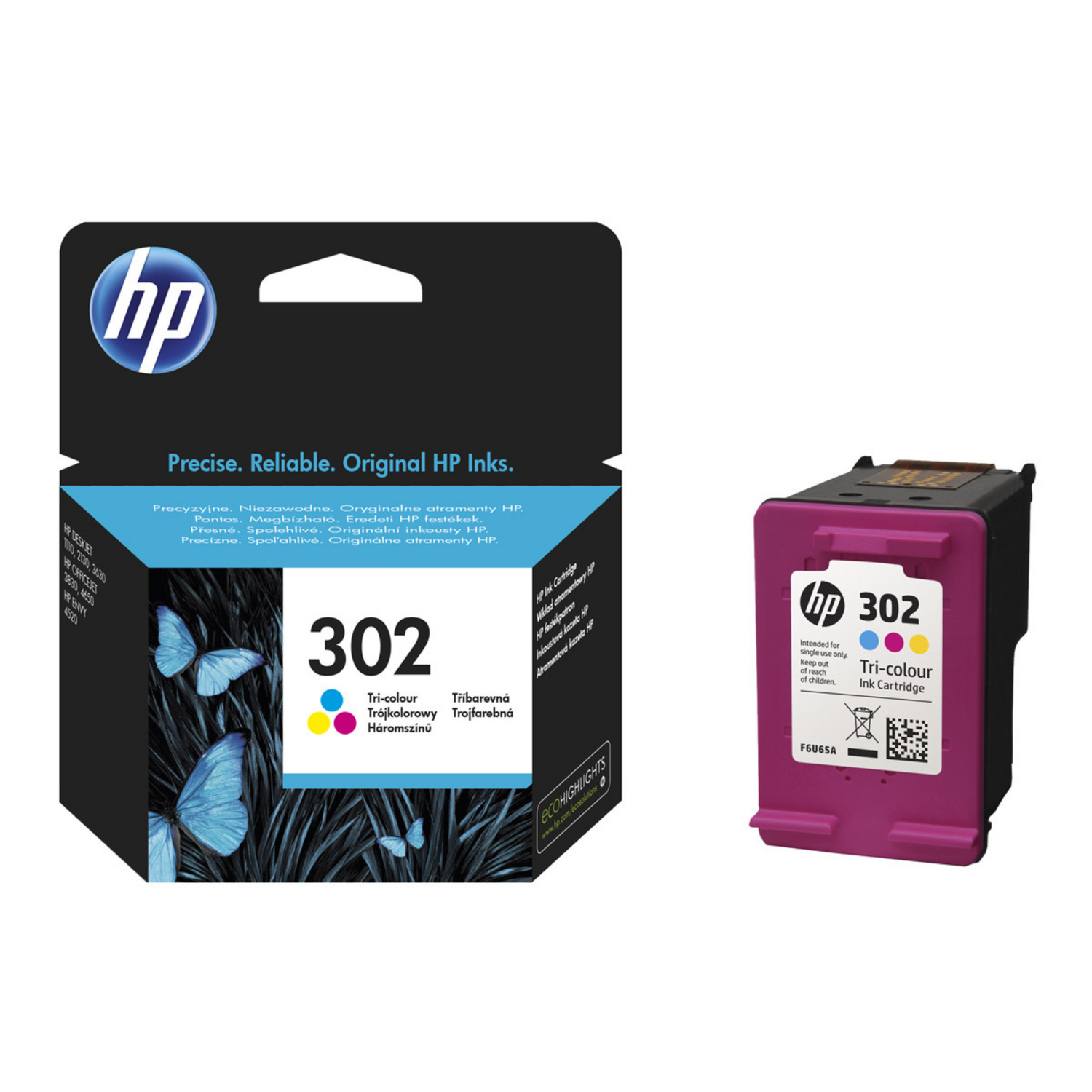 HP 302 Couleur (F6U65AE) - Cartouche d'encre original