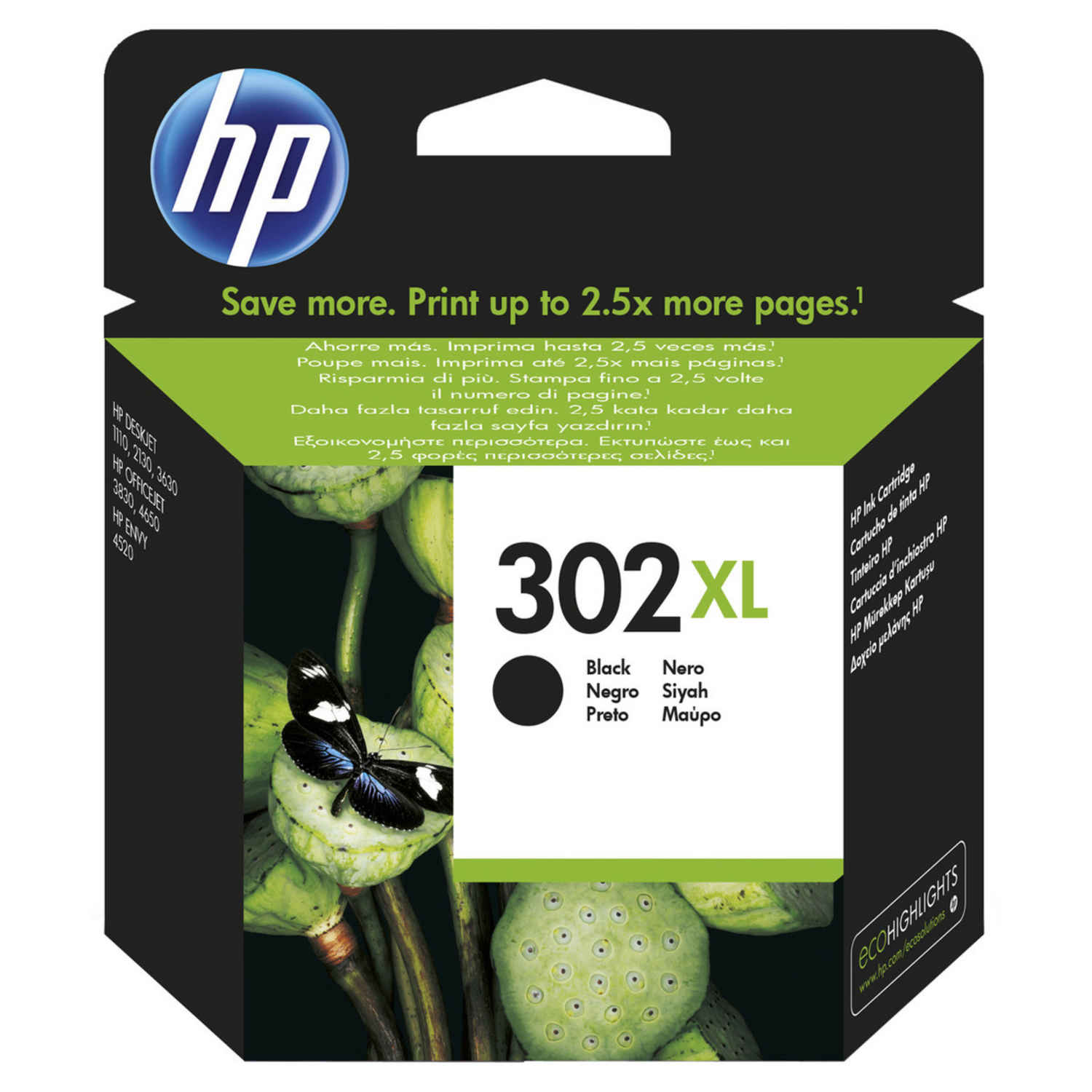 HP 302 XL Noir (F6U68AE) - Cartouche d'encre original
