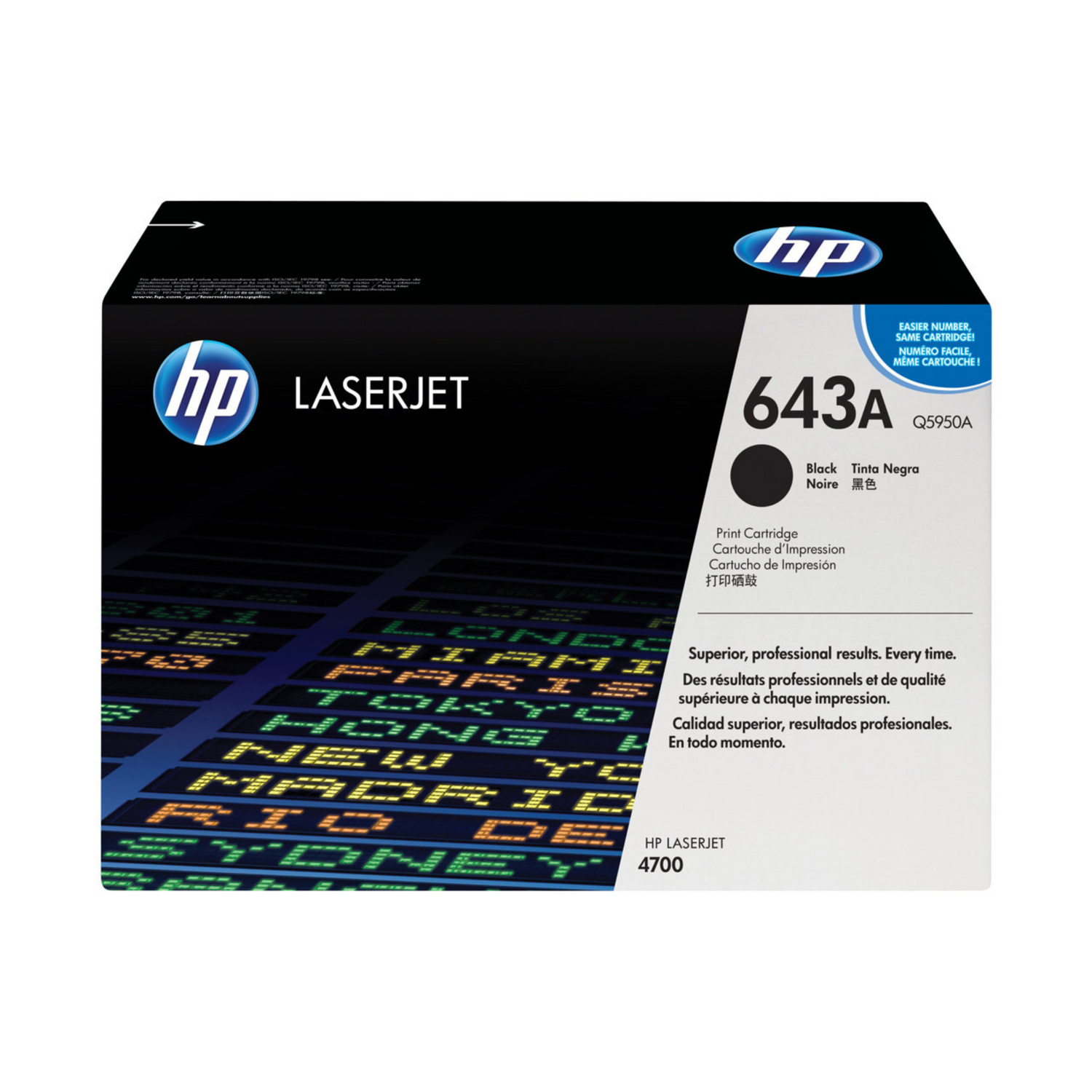 HP 643A Noir (Q5950A) - Toner d'encre original