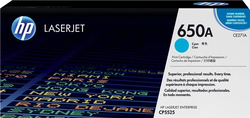 HP 650A Cyan (CE271A) - Toner d'encre original