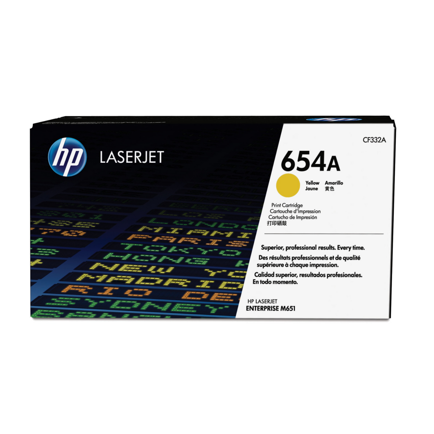 HP 654A Jaune (CF332A) - Toner d'encre original