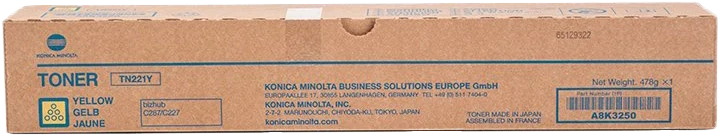 Konica Minolta TN 221 Jaune - Toner d'encre d'origine