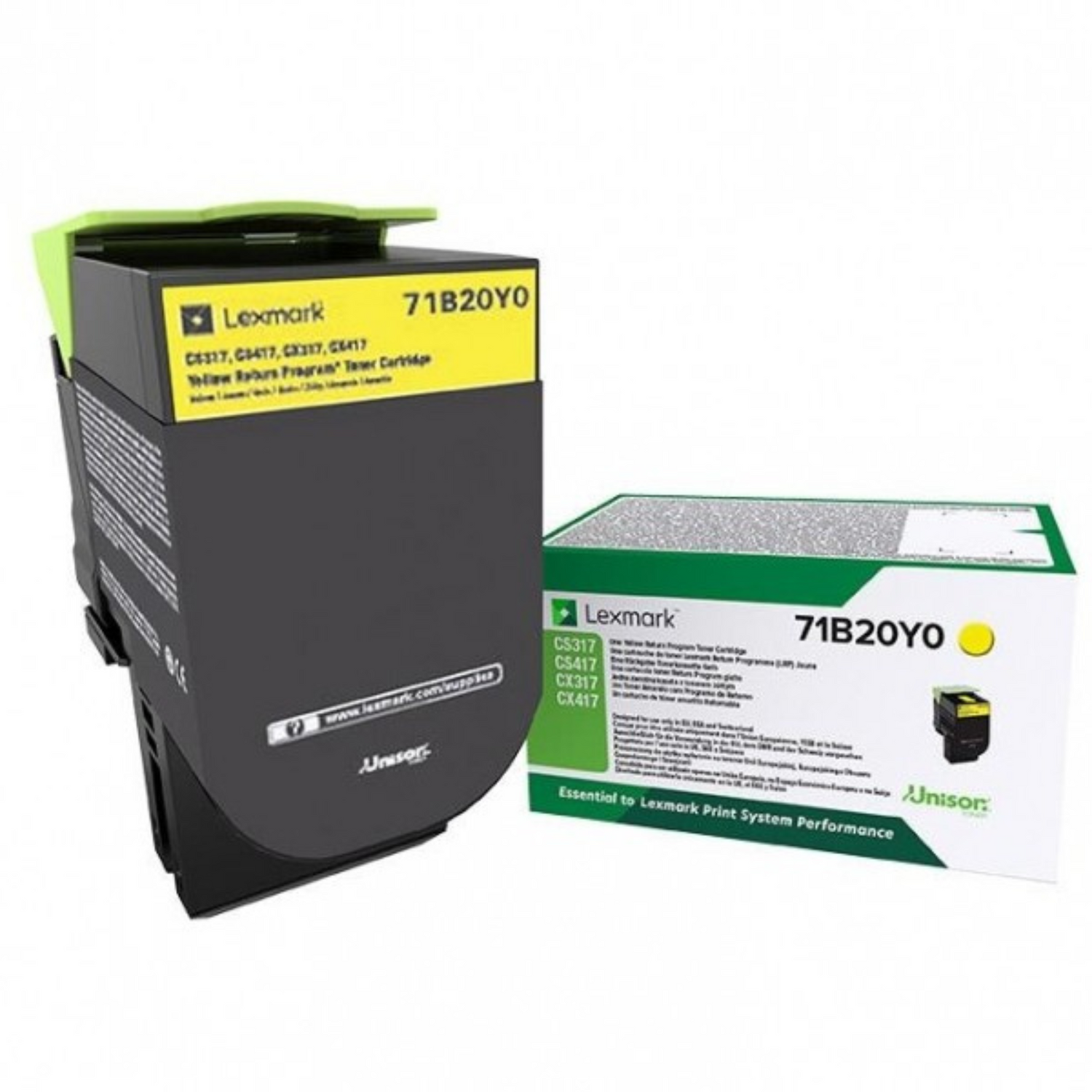 Lexmark CS317/CS417/CS517/CX317/CX417/CX517 Jaune - Toner d'encre d'origine