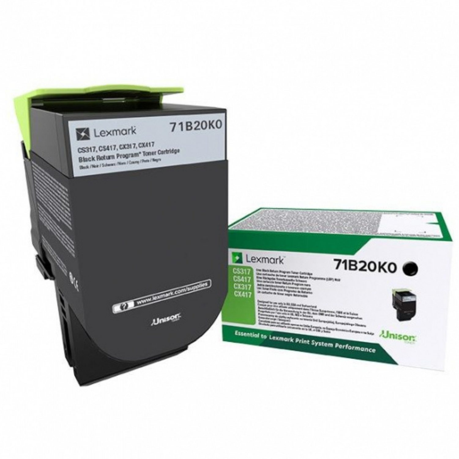 Lexmark CS317/CS417/CS517/CX317/CX417/CX517 Noir - Toner d'encre d'origine