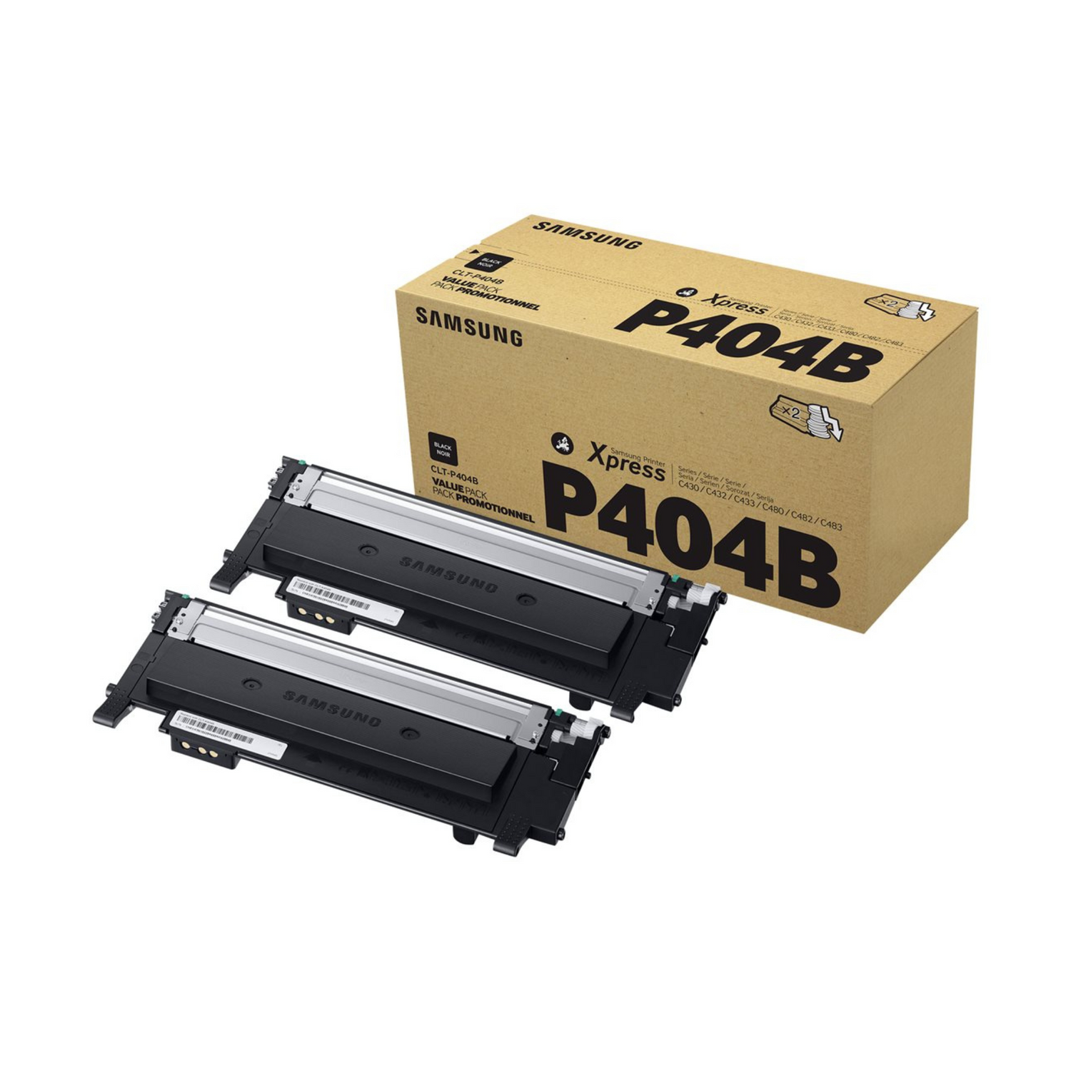 Samsung CLT-K404S Pack 2 Noir - Toner d'origine (SU364A)