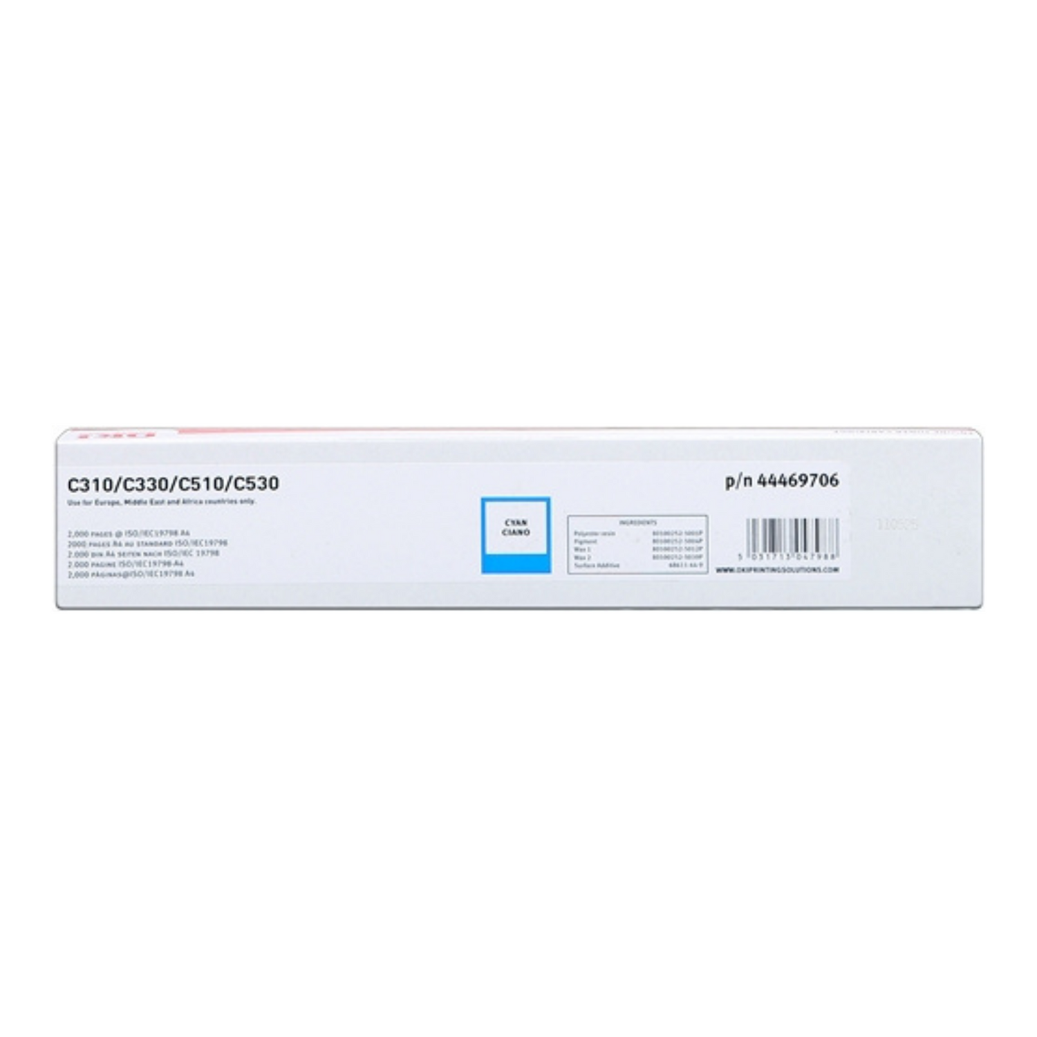 Toner Oki 44469706 Cyan C310 C510 MC361 – 2 000 pages